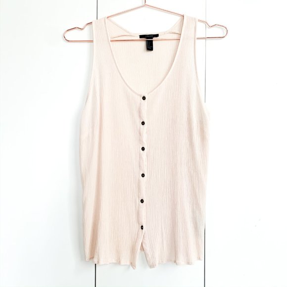 Forever 21 Tops - forever 21 sheer cream tank top button down